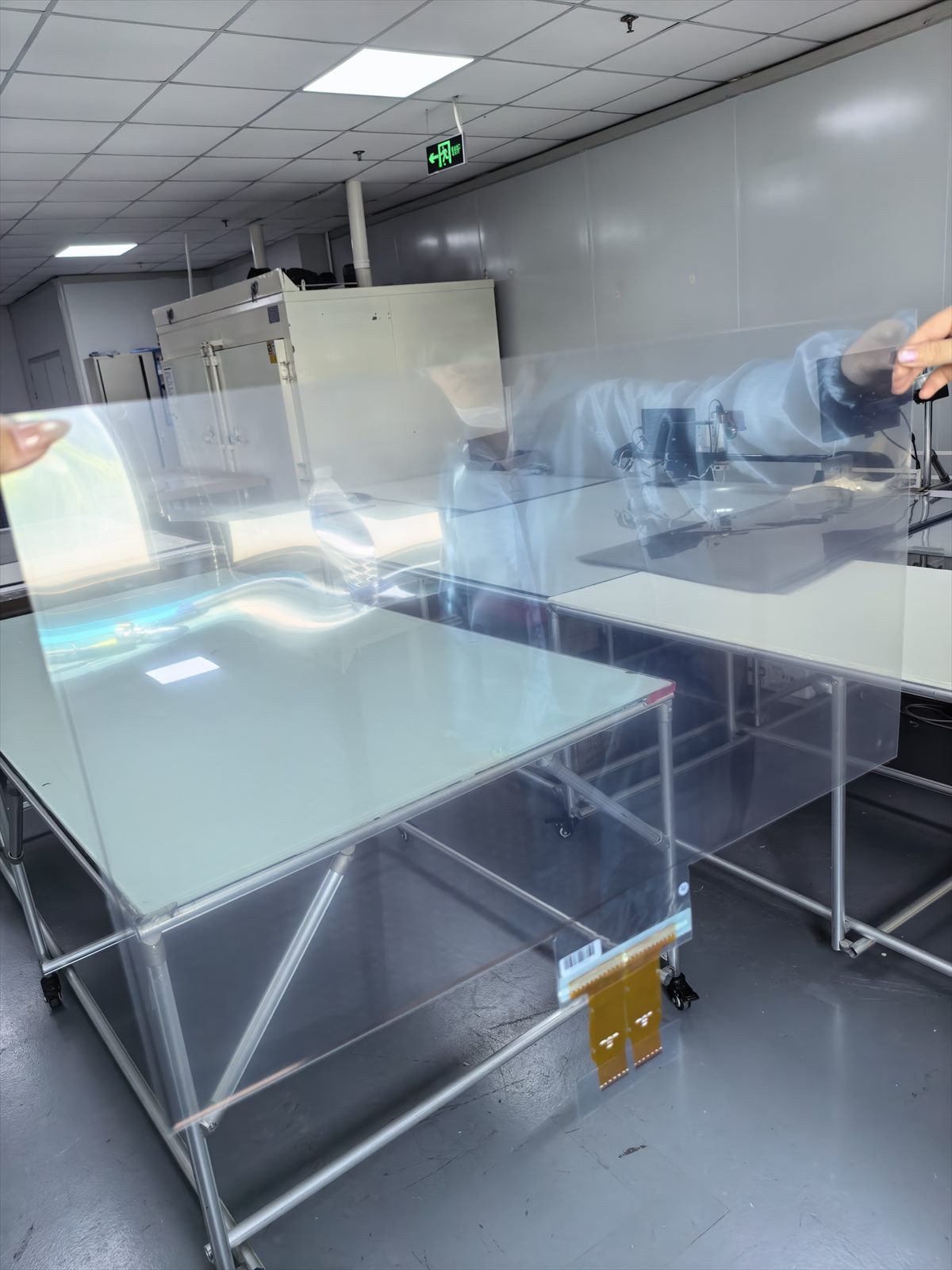 DRWO large-format transparent Metal Mesh touch film with FPC electrode connections